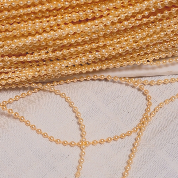 Peach Bead Trim Spool Sewing Accent - Picture 1 of 6